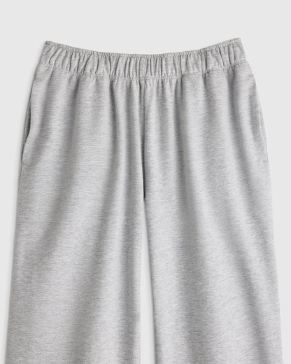 Girls Organic Cotton French Terry Wide Leg Pant - 6 / Pink Rose