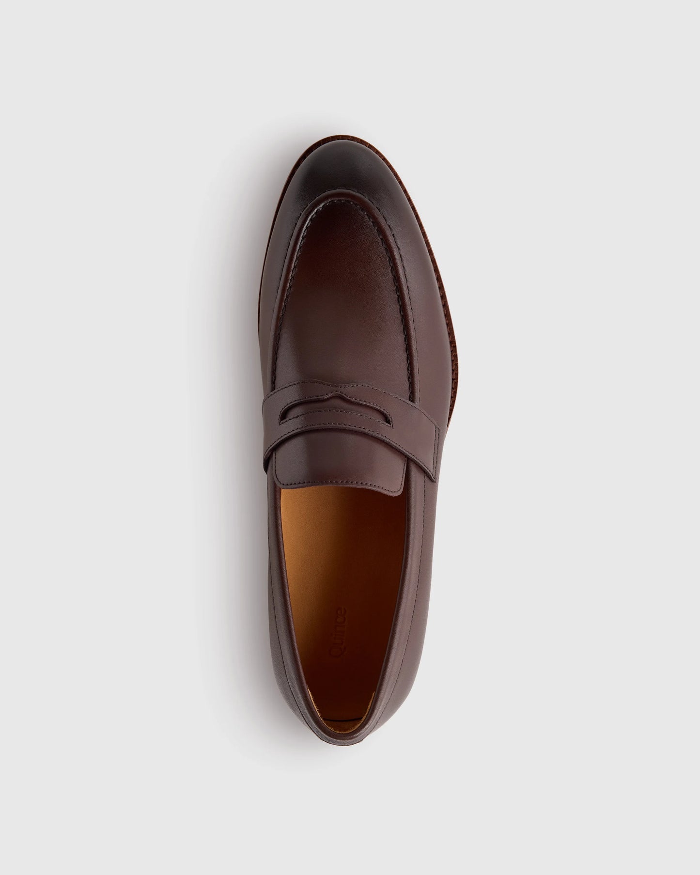 Calfskin Leather Penny Loafer - 7 / Brunette
