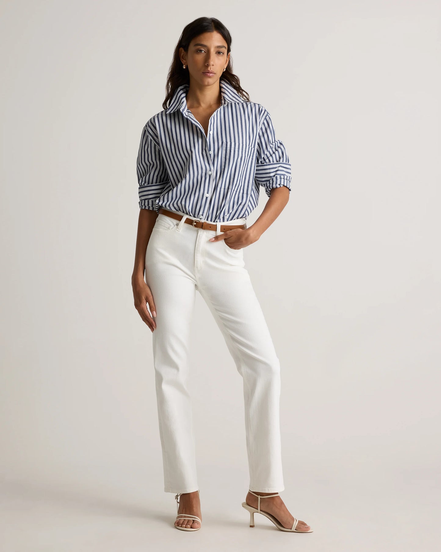 Bella Stretch Straight Jeans - 24 / Twilight Blue Fray