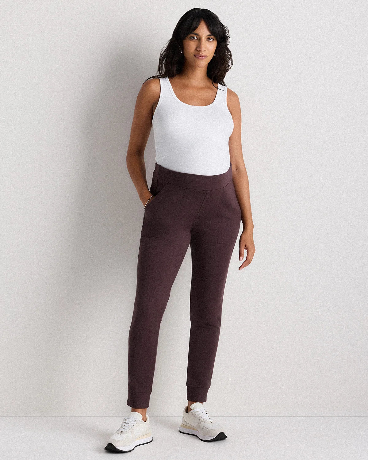 SuperSoft Fleece Maternity Joggers - XS / Off-White
