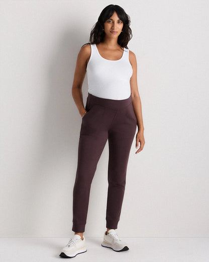 SuperSoft Fleece Maternity Joggers - XS / Off-White