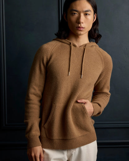 Mongolian Cashmere Pullover Hoodie - XS / Sea Spray Green