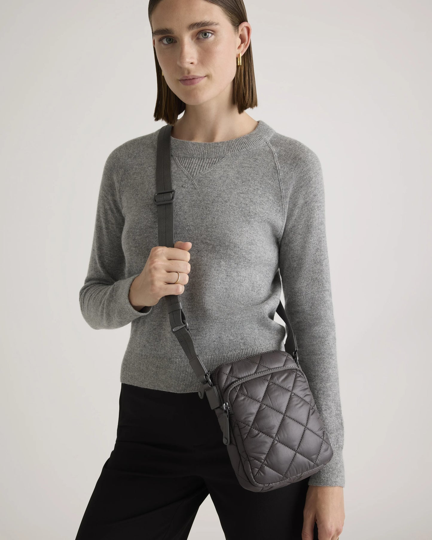 Transit Quilted Phone Crossbody - One Size / Navy