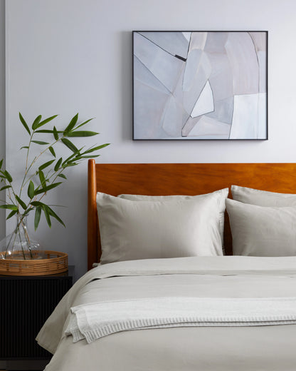 Luxury Organic Sateen Duvet Cover Set - Twin / Ivory