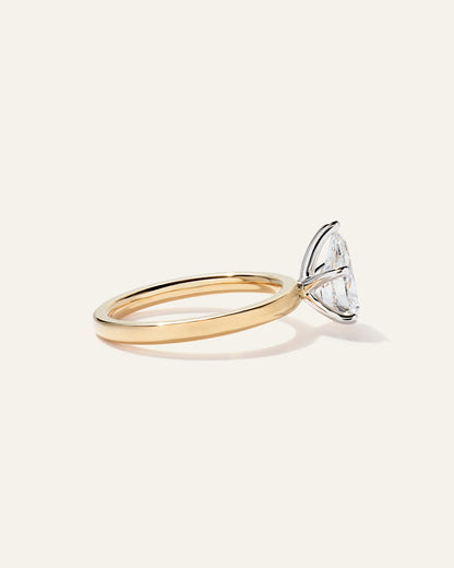 Lab Grown Diamond Pear Comfort Fit Engagement Ring - 1.5ct - 4 / Yellow Gold