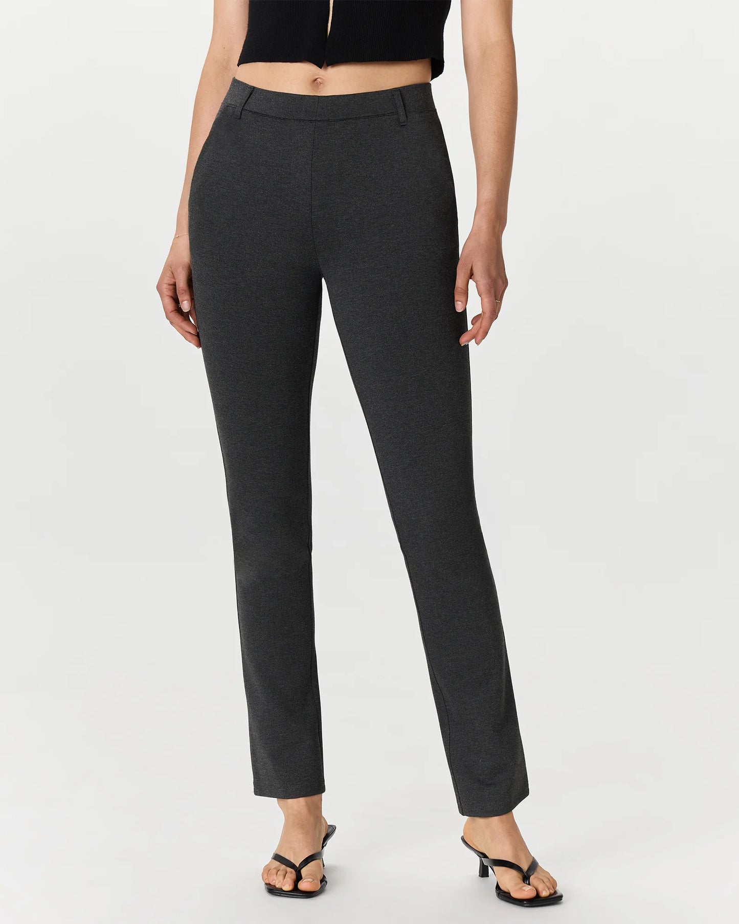 Ultra-Stretch Ponte Straight Leg Pants - XS / Morel Grey