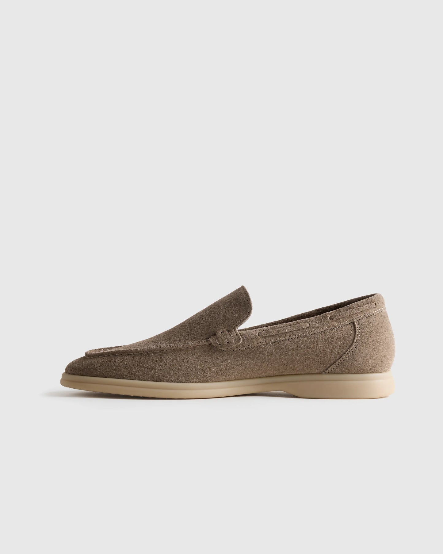 Soft Suede Mariner Loafer - 7 / Smoke