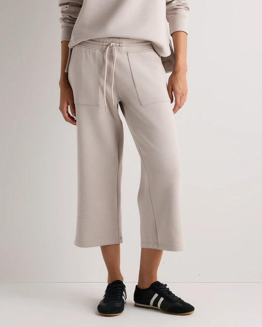 CloudComfort High-Rise Cropped Sweatpants - XS / Pebble Beige