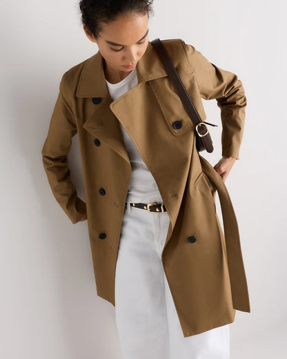 Comfort Stretch Trench Coat - XS / Navy