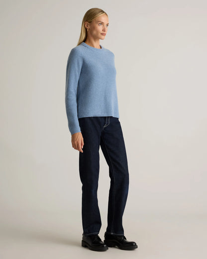 Mongolian Cashmere Fisherman Crewneck Sweater - XS / Teak