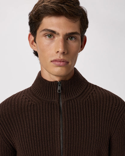 Australian Merino Wool Half Zip Sweater - S / Heather Bone