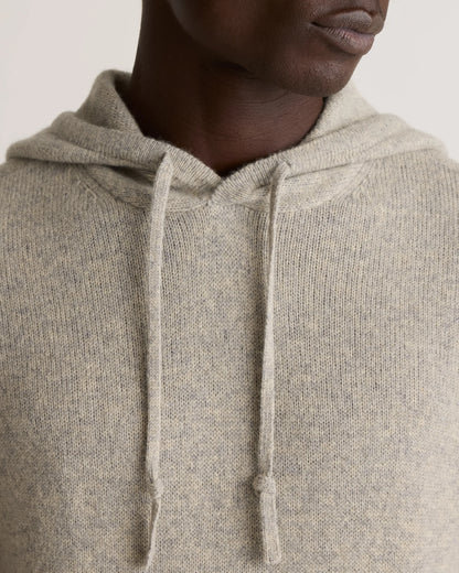 100% Yak Wool Pullover Hoodie - S / Warm Heather Grey