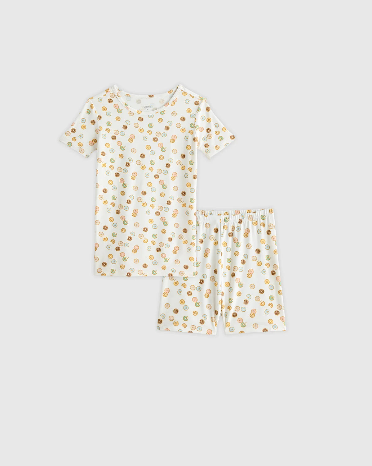 Bamboo Short Sleeve and Shorts Pajama Set - 6 / Lavender Hearts
