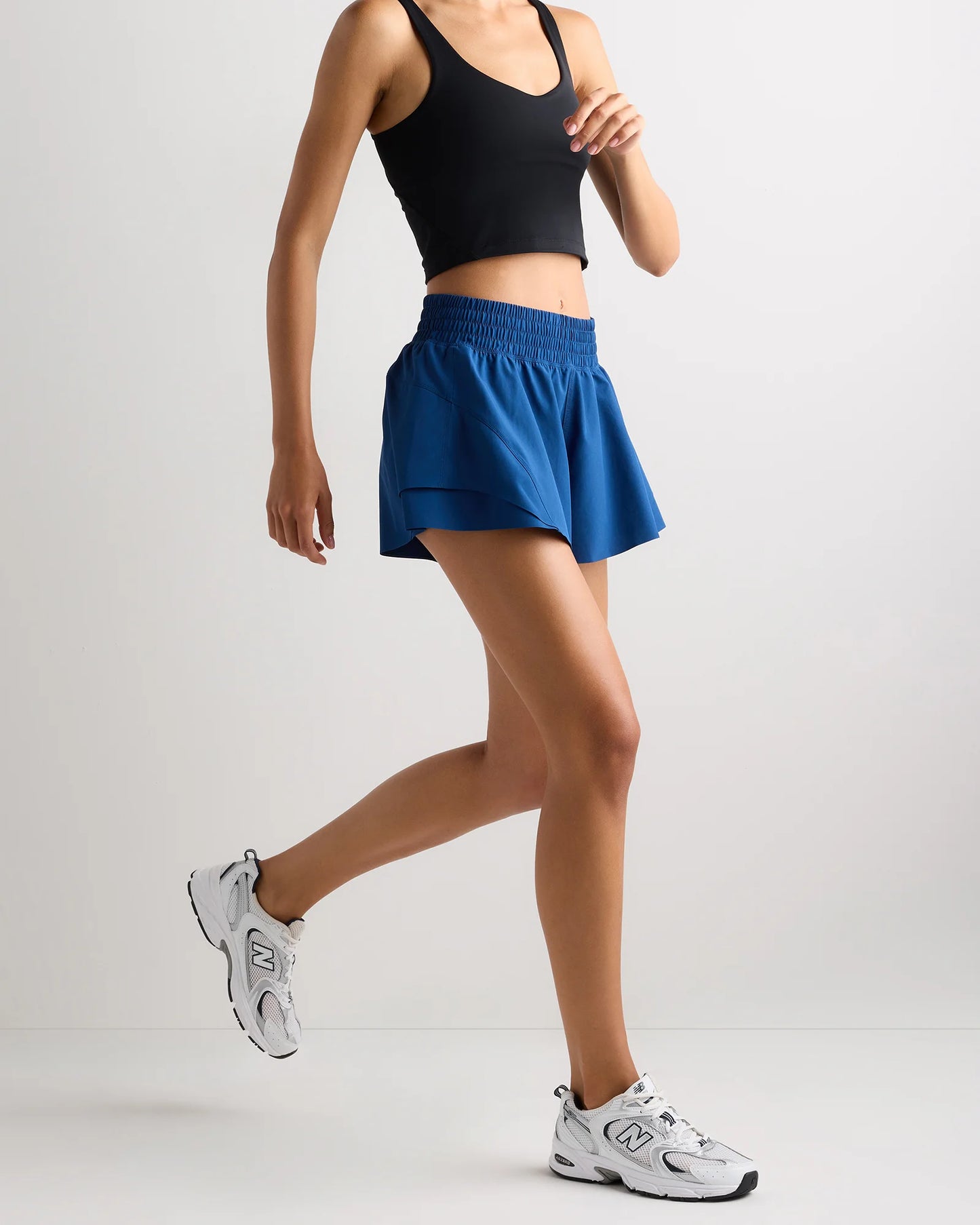 High-Rise Glide Running Shorts - XS / Black