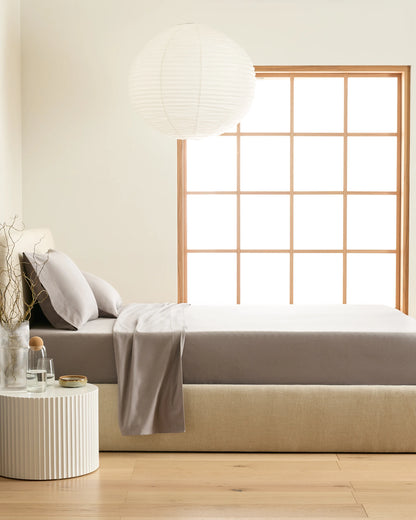 Luxury Organic Flannel Pillowcase Set - Standard / Grey