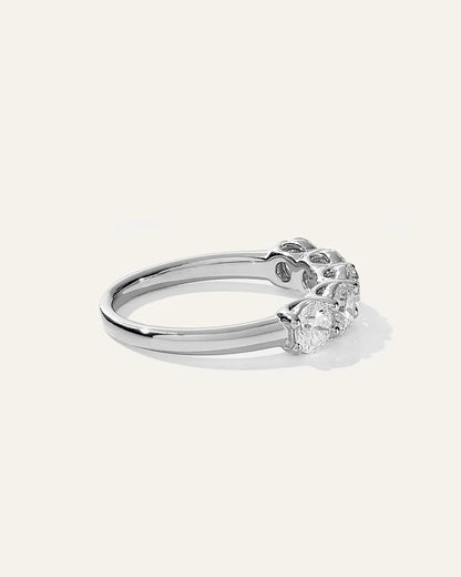 Lab Grown Diamond Five Stone Band - 4 / Yellow Gold