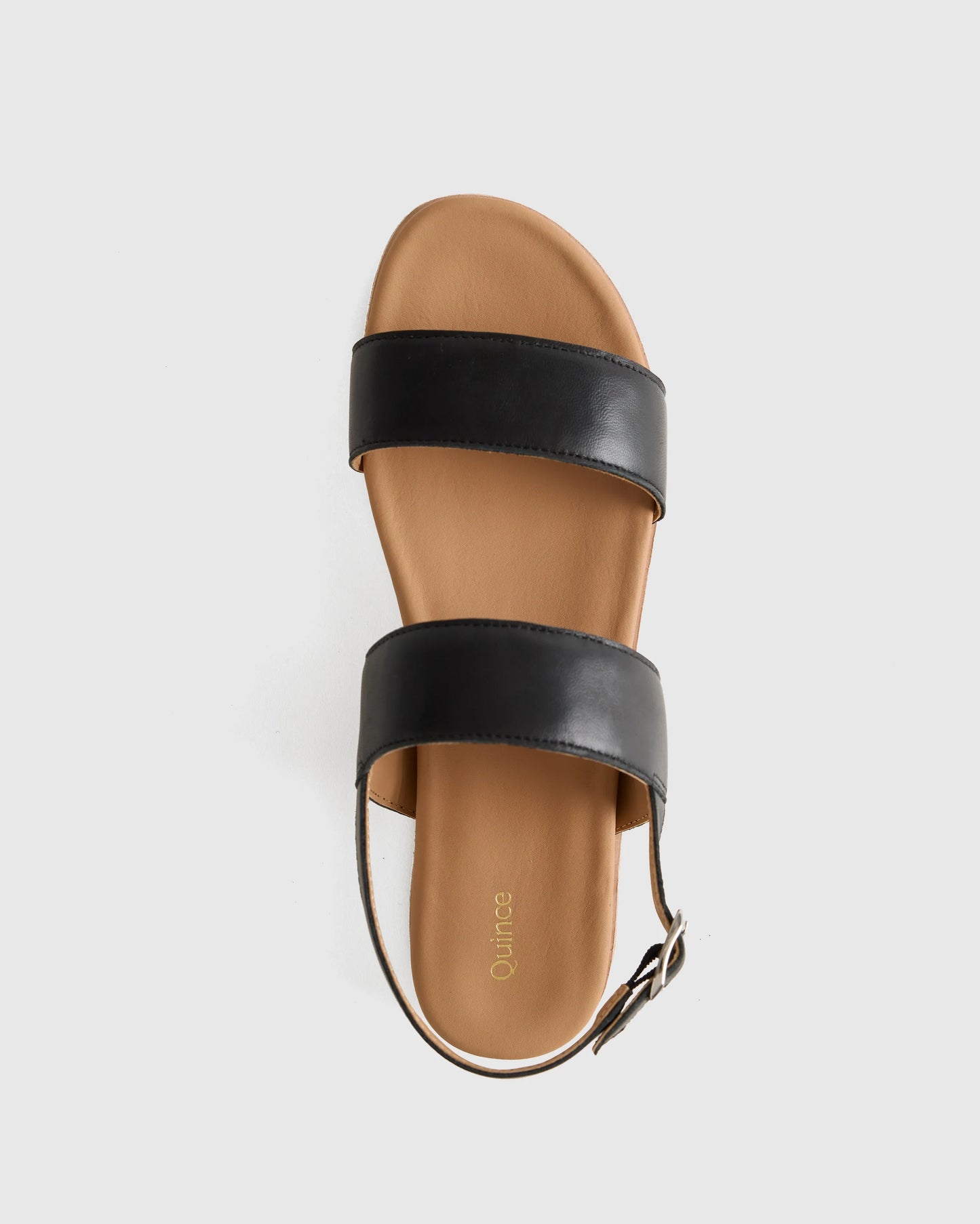 Italian Leather Platform Sandal - 5 / Bone