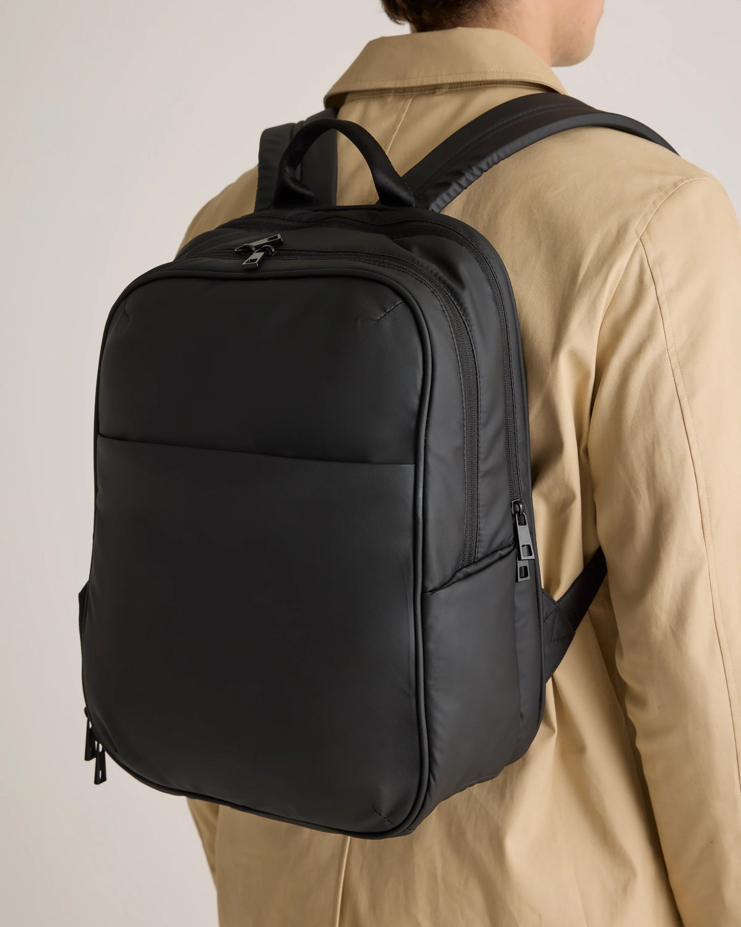 Water Repellent Puff Commuter Backpack - One Size / Black
