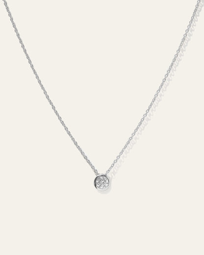 14K Gold Diamond Sliding Bezel Necklace - One Size / Yellow Gold