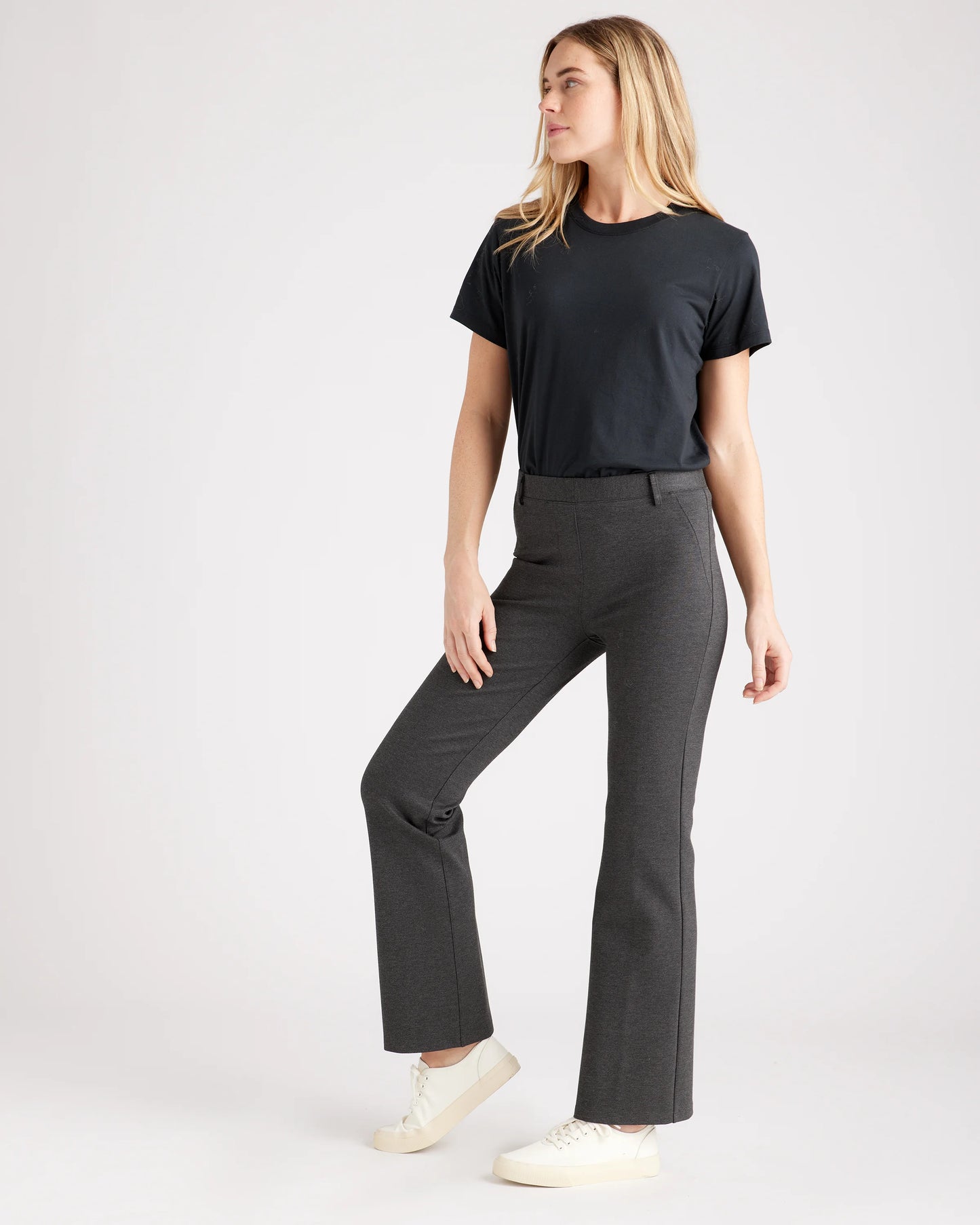 Ultra-Stretch Ponte Bootcut Pants - XS / Black
