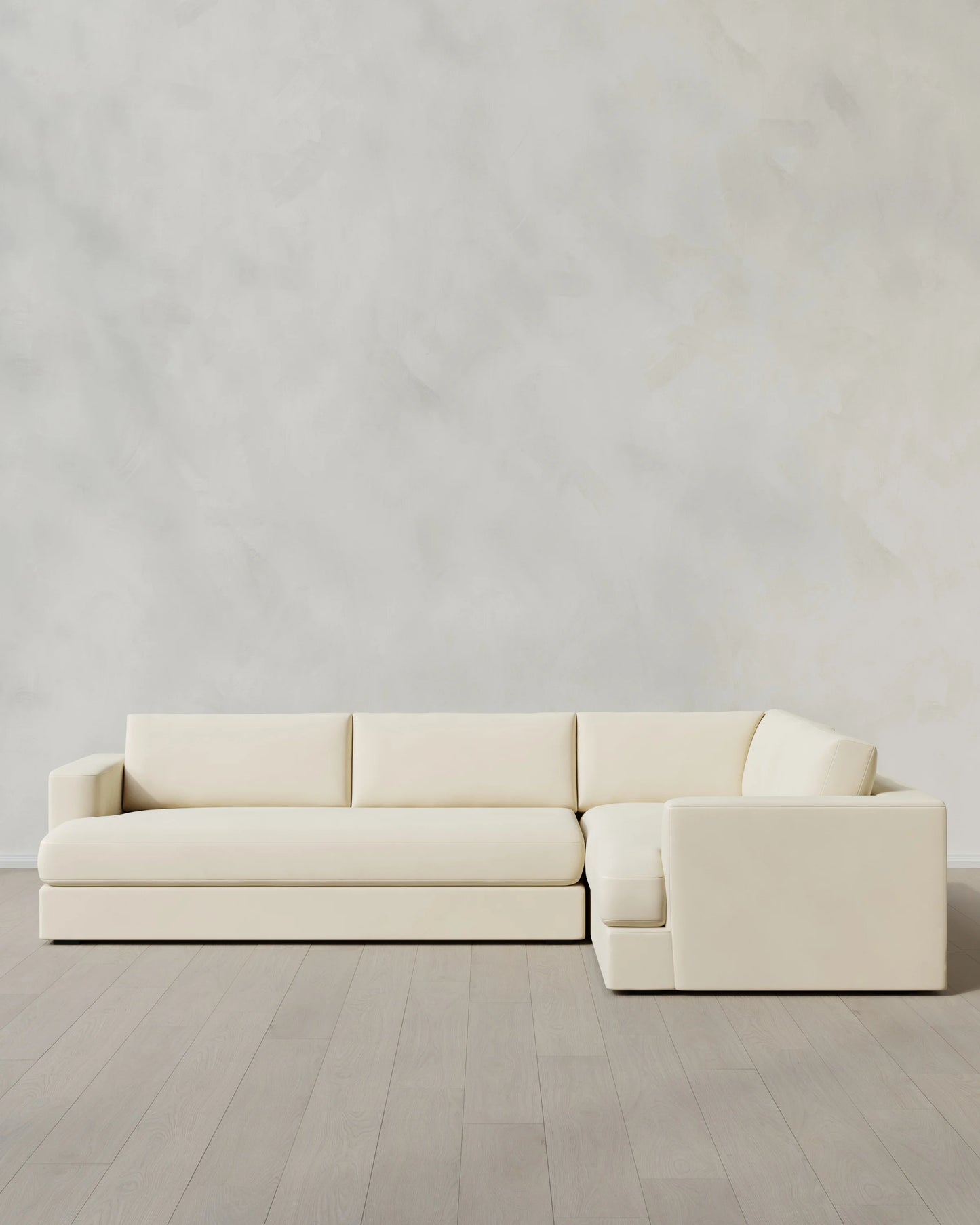 Sierra Curved Arm L Sectional in Performance Velvet - Right Arm / Sable