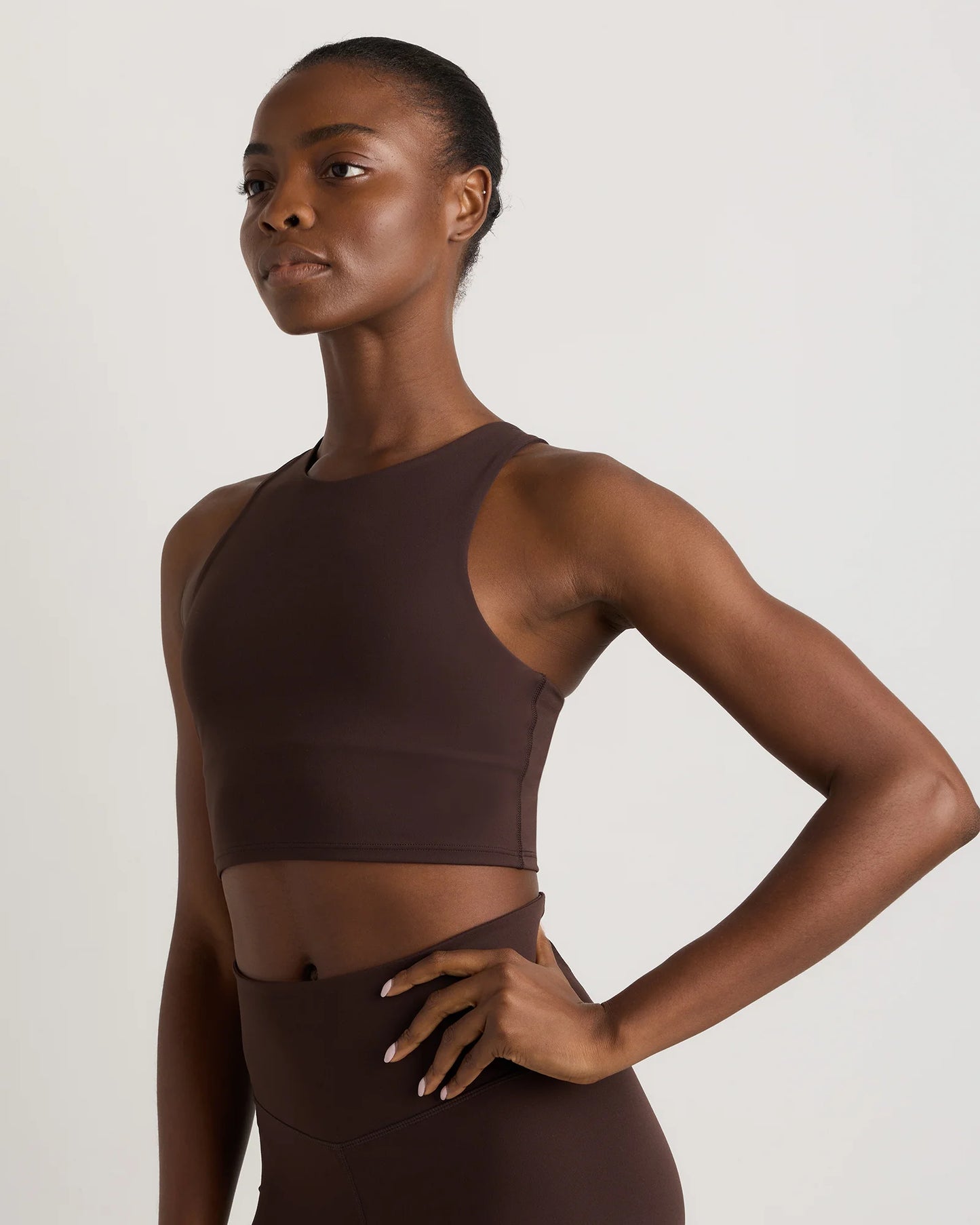 Ultra-Form High-Neck Cropped Tank - XS / Black Camo