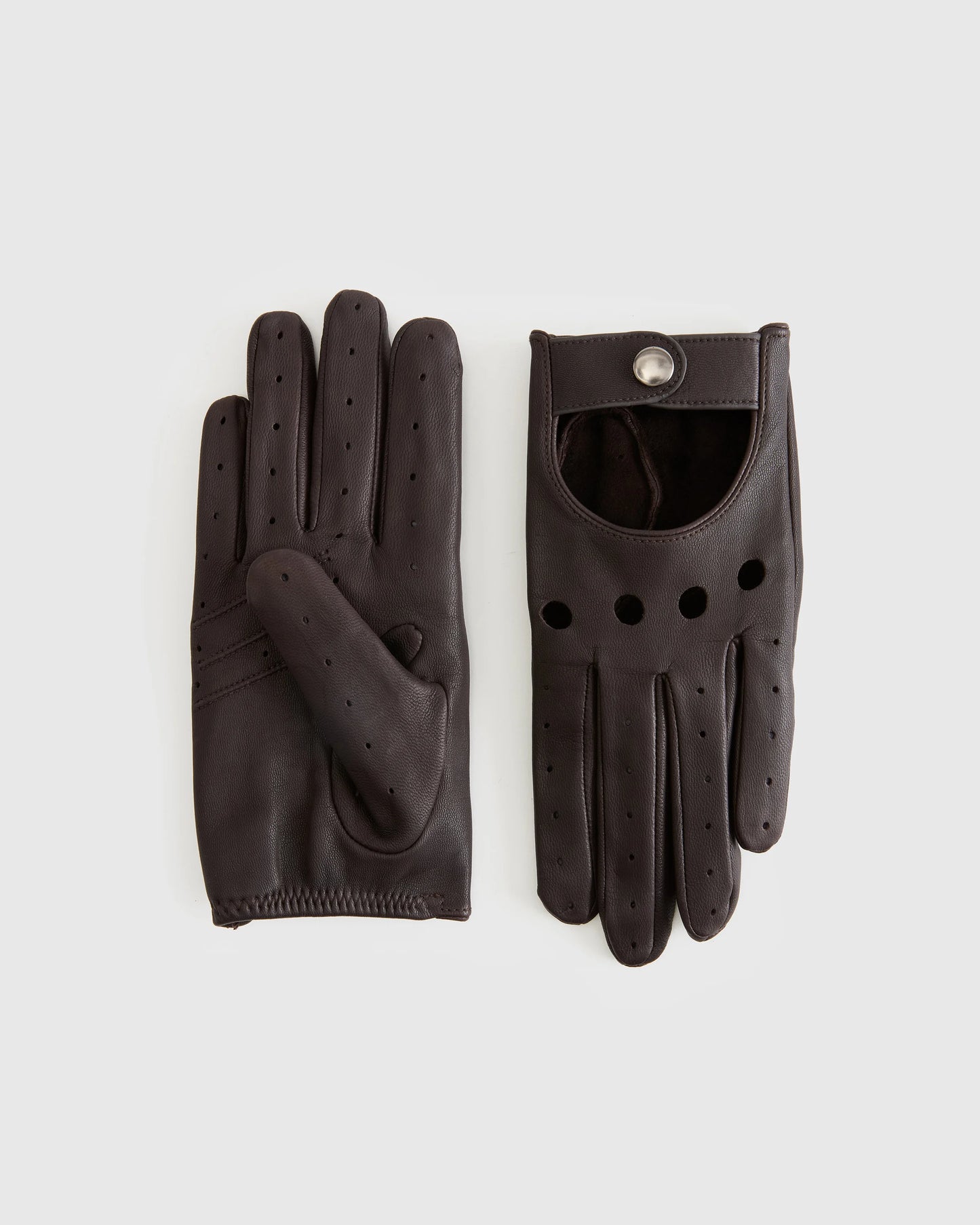Italian Leather Driving Gloves - XS / Black