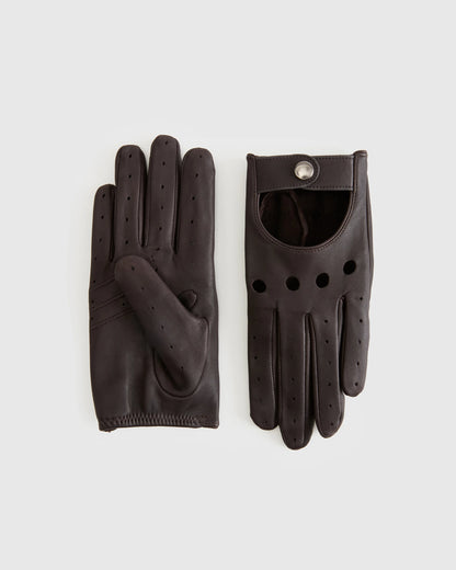 Italian Leather Driving Gloves - XS / Black