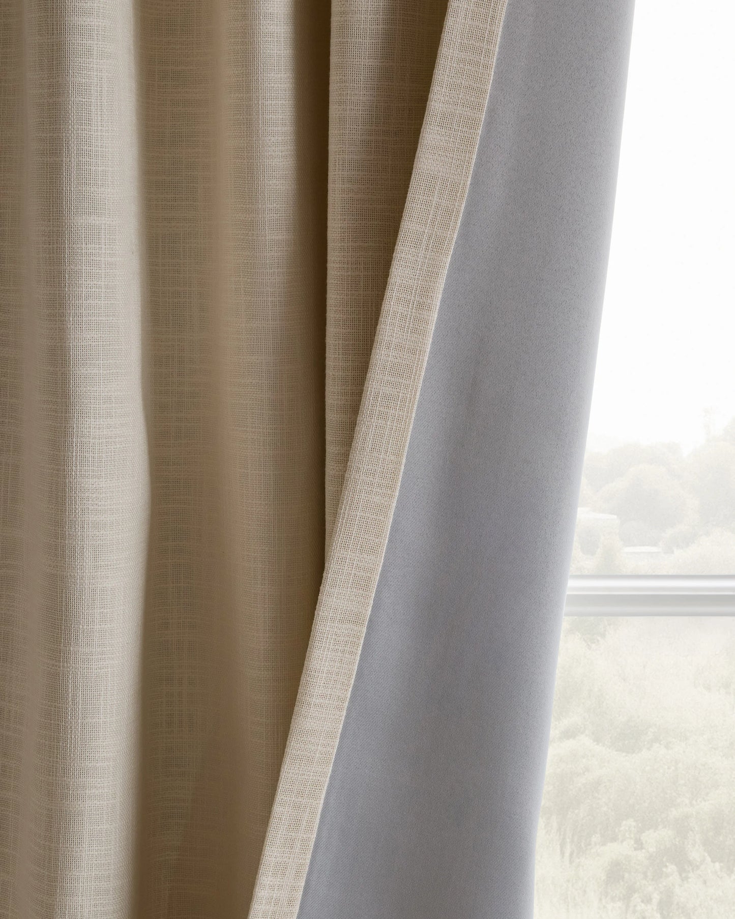 Textured Cotton Room Darkening Curtain - 48x84 / Ivory