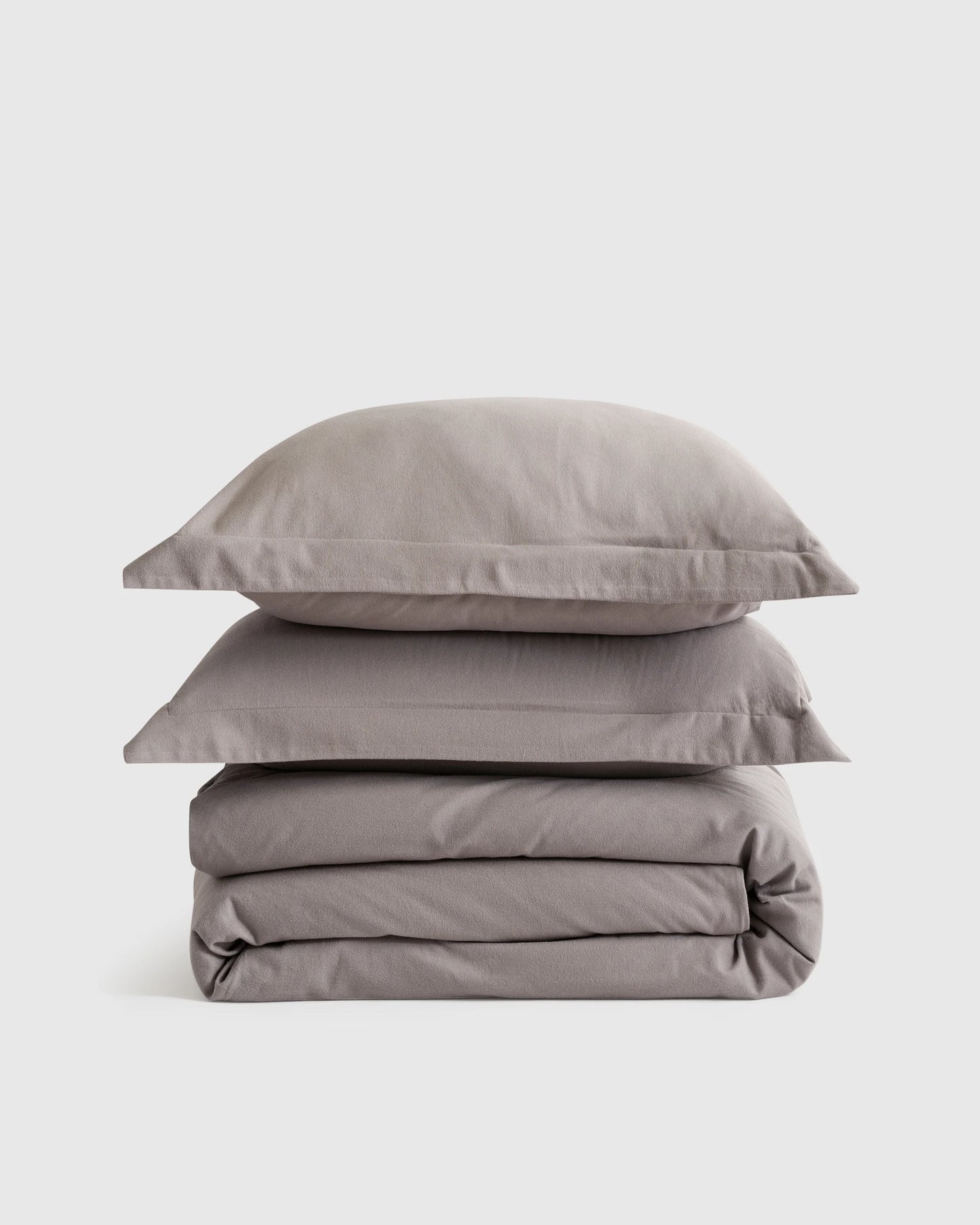 Luxury Organic Flannel Duvet Cover Set - Twin / Grey