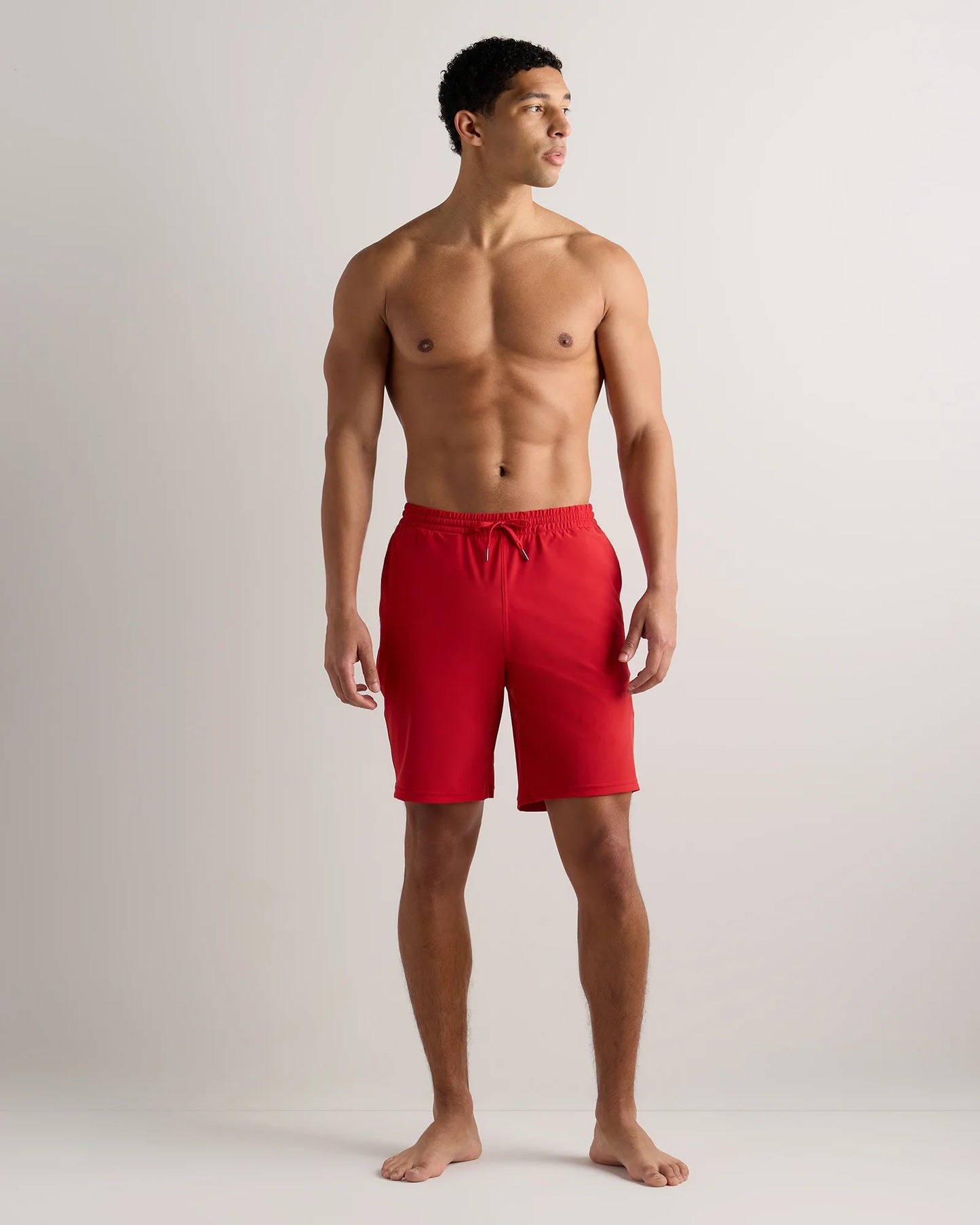 Italian Swim Trunks - 9" - S / Navy Palms