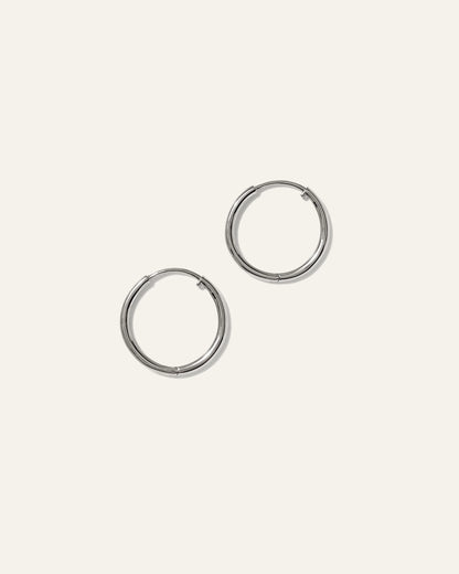 14K Gold Classic Hoops - 12mm / Yellow Gold