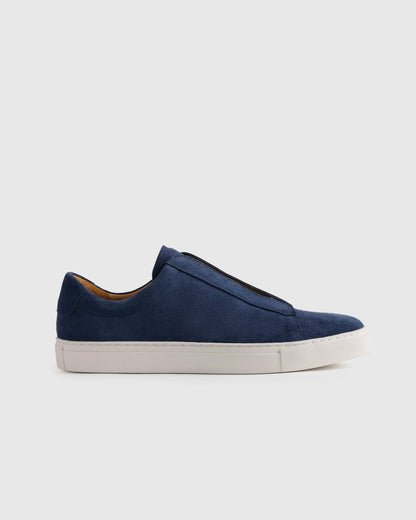 Italian Suede Tailored Sneaker - 7 / Fog