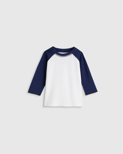 Long Sleeve Raglan Rash Guard - 6-9M / Island Aqua