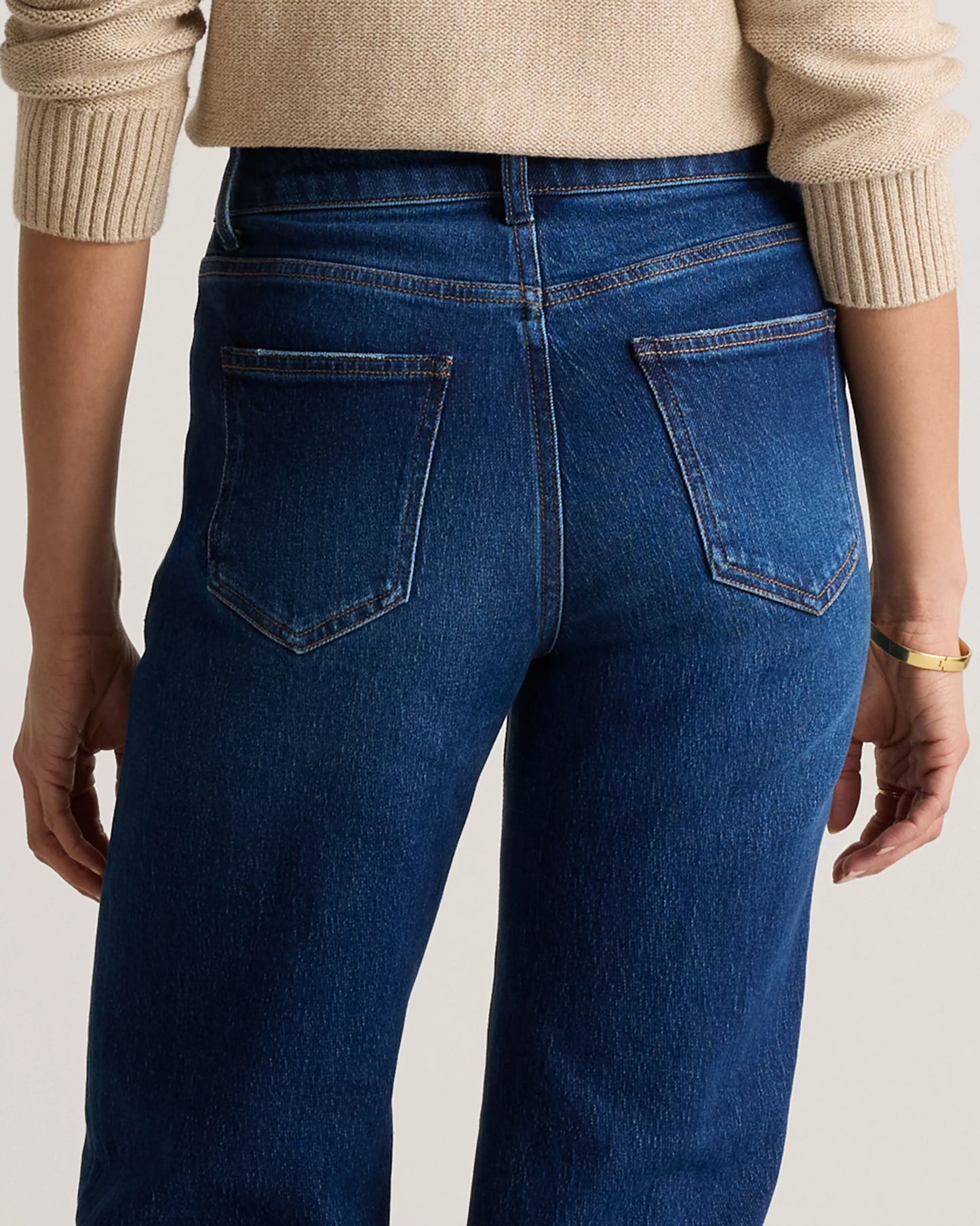 Bella Stretch Cropped Straight Jeans - 24 / Stormy Blue