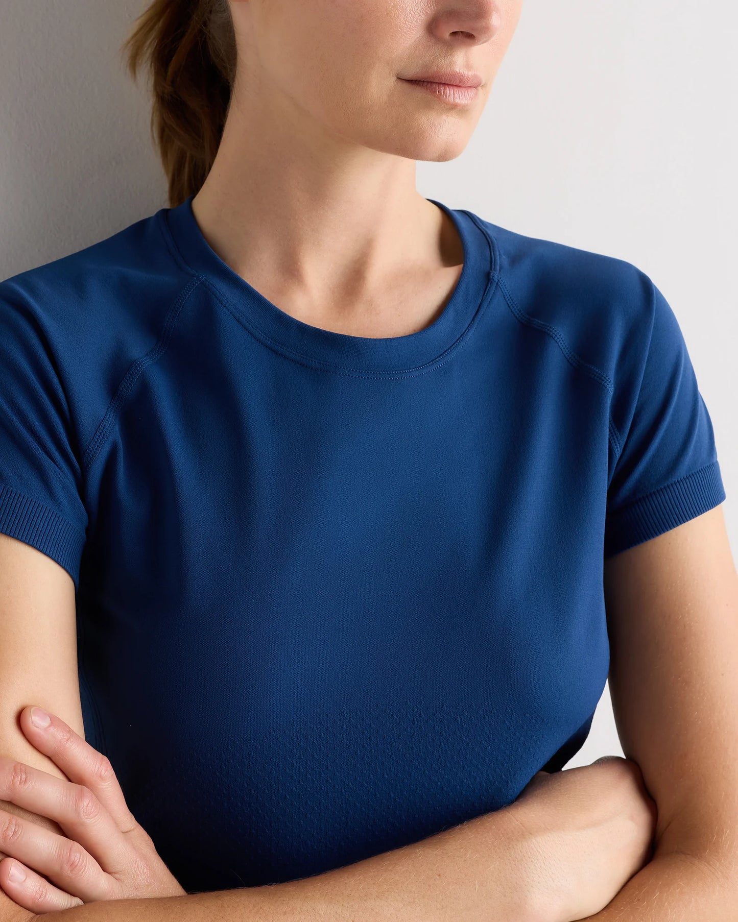 Seamless Waist-Length Tee - XS / Azul Blue