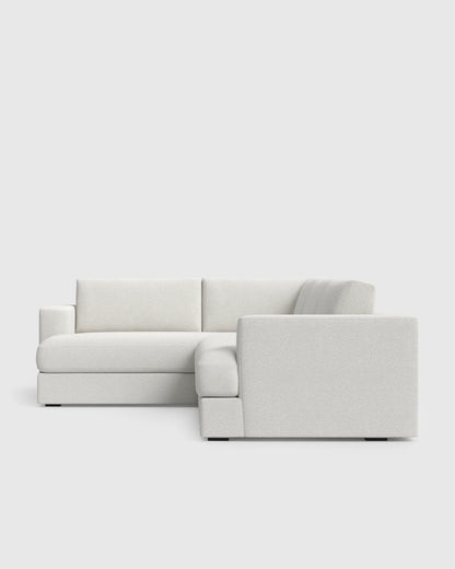 Sierra Curved Arm L Sectional in Performance Boucle - Right Arm / Mushroom