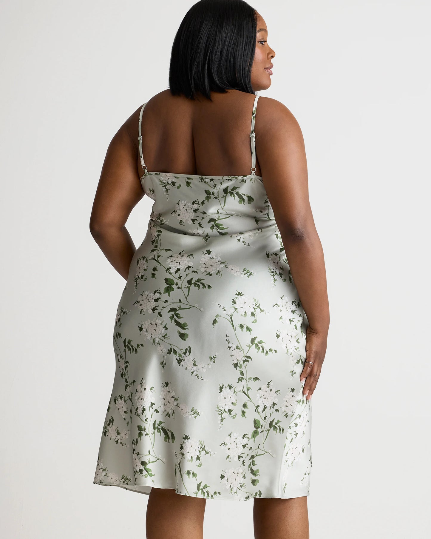 100% Washable Silk Slip Dress - 1X / Champagne