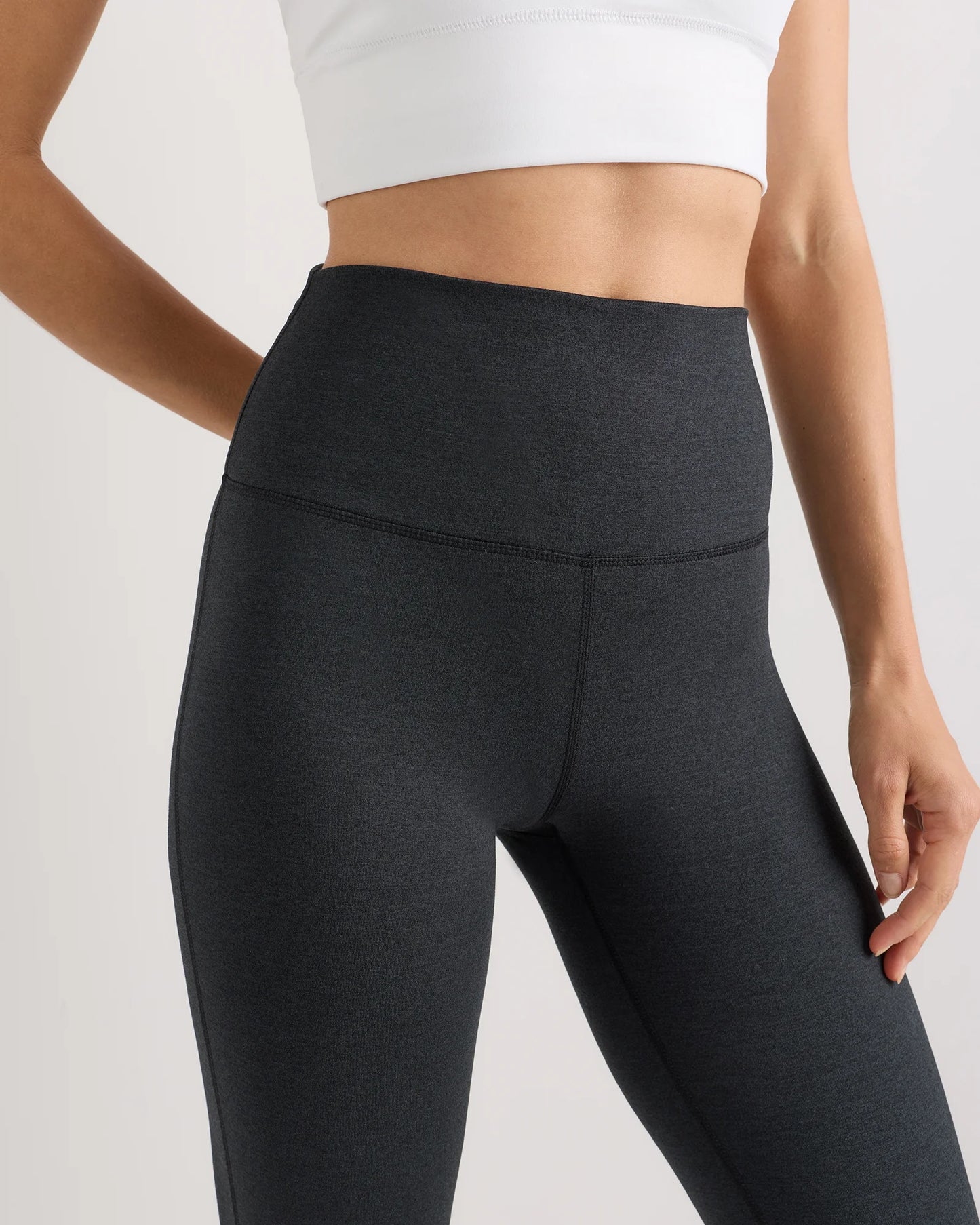 Ultra-Soft Cropped Bootcut Pants - XS / Heather Black
