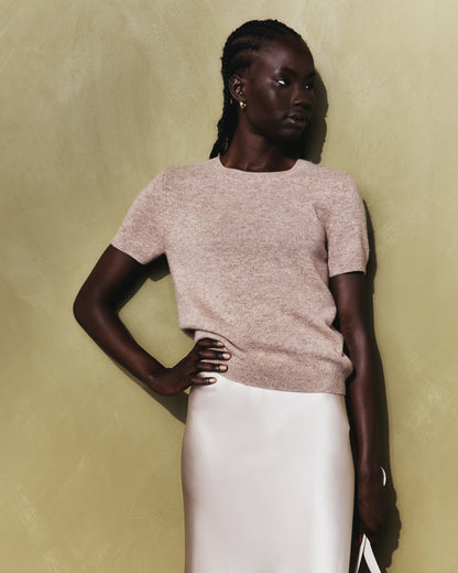 100% Washable Silk Maxi Skirt - XS / Champagne