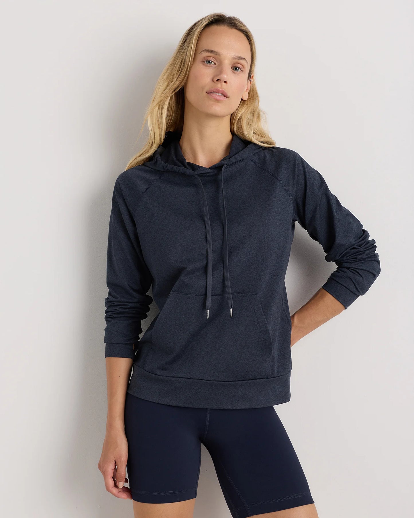 Flowknit Pullover Hoodie - XS / Heather Navy