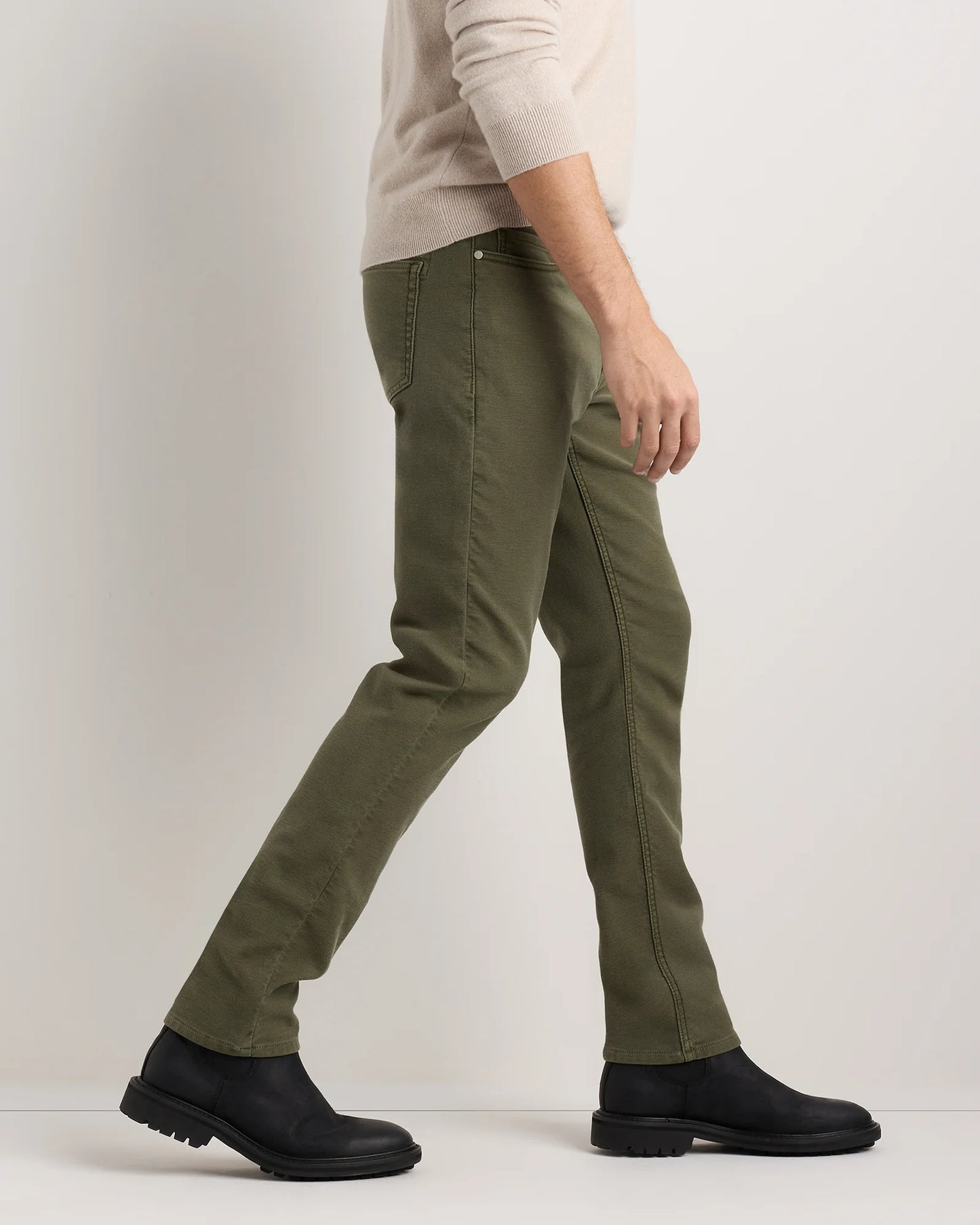 French Terry 5-Pocket Pants - Slim - 30X30 / Bayberry Olive