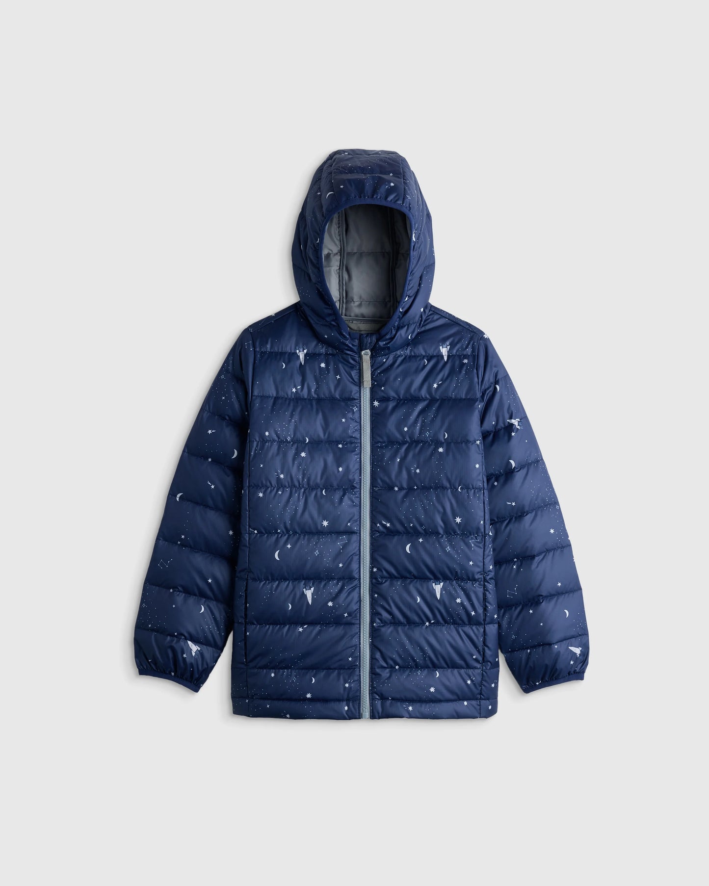 Lightweight Down Hooded Puffer Jacket - 6 / Blue Moon