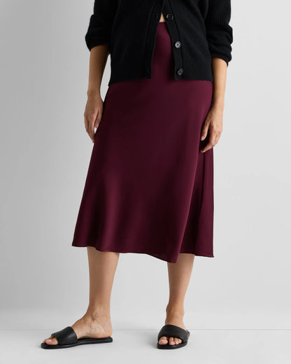 Washable Stretch Silk Maternity Skirt - XS / Vintage Pink