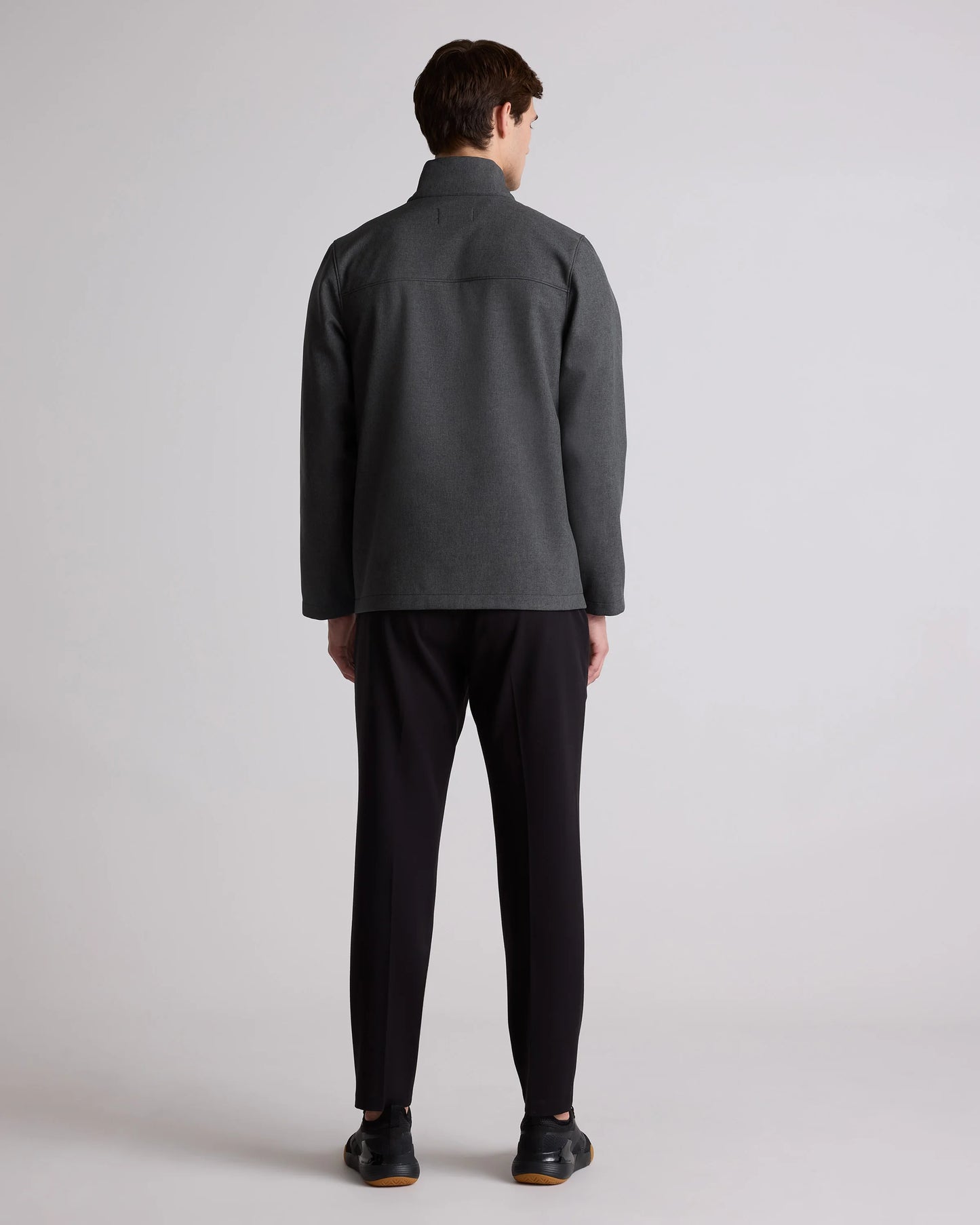 Softshell Fleece-Lined Full-Zip Jacket - S / Heather Shady Charcoal