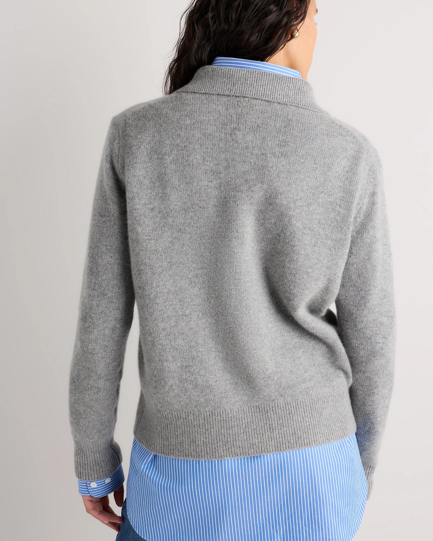Mongolian Cashmere Button Polo Sweater - XS / Black