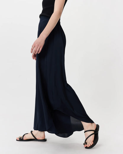 Washable Stretch Silk Palazzo Pants - XS / Black