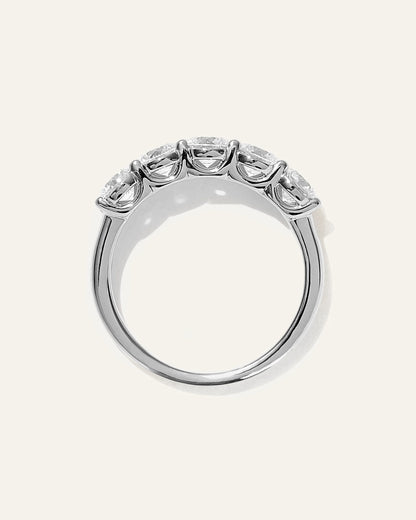 Lab Grown Diamond Five Stone Band - 4 / Yellow Gold