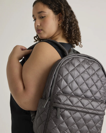 Transit Quilted Commuter Backpack - One Size / Taupe Brown