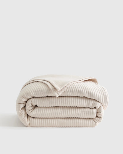 Organic Cotton Matelasse Coverlet - Twin / Dried Sage